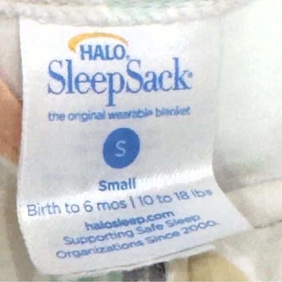Halo SleepSack Baby Teddy Bear Print Pattern Cotton Wearable Blanket. Small. - Picture 3 of 5